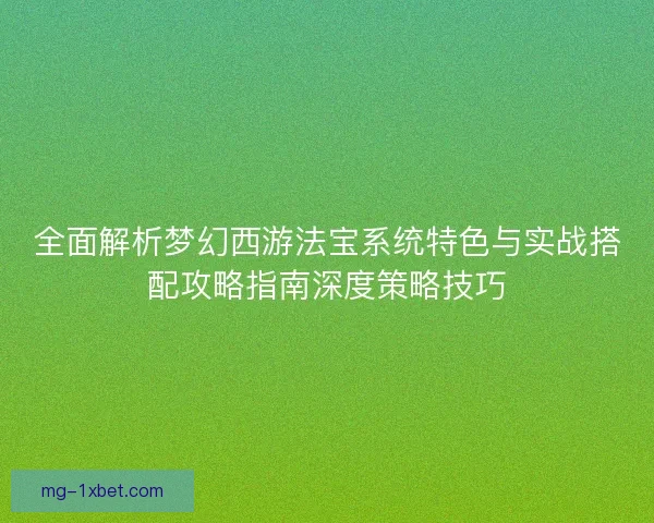 全面解析梦幻西游法宝系统特色与实战搭配攻略指南深度策略技巧