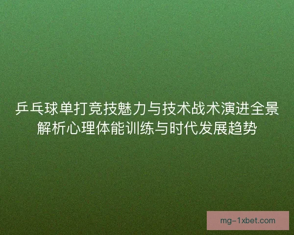 乒乓球单打竞技魅力与技术战术演进全景解析心理体能训练与时代发展趋势 乒乓球单打竞技魅力与技术战术演进全景解析心理体能训练与时代发展趋势