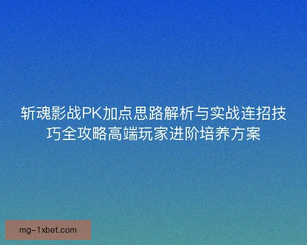 斩魂影战PK加点思路解析与实战连招技巧全攻略高端玩家进阶培养方案 斩魂影战PK加点思路解析与实战连招技巧全攻略高端玩家进阶培养方案